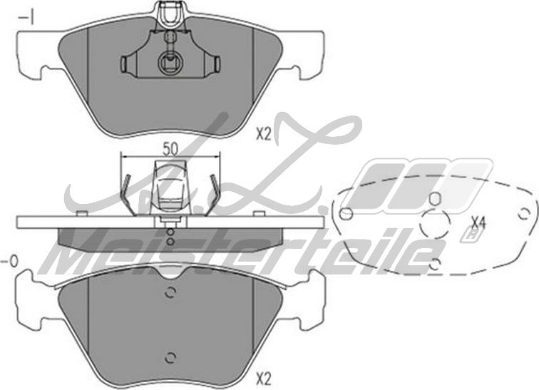 A.Z. Meisterteile AZMT-44-022-2214 - Kit de plaquettes de frein, frein à disque cwaw.fr