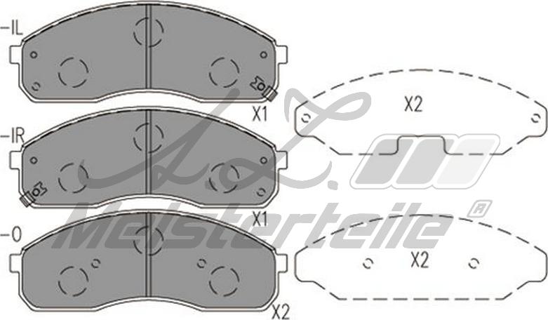 A.Z. Meisterteile AZMT-44-022-2284 - Kit de plaquettes de frein, frein à disque cwaw.fr