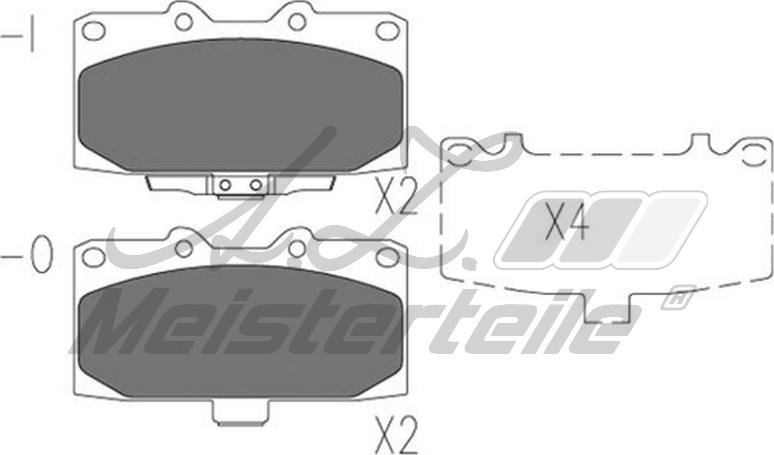 A.Z. Meisterteile AZMT-44-022-2288 - Kit de plaquettes de frein, frein à disque cwaw.fr