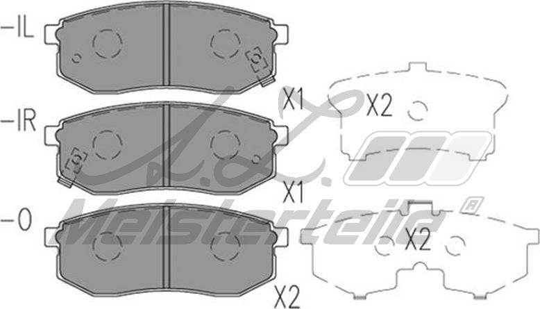 A.Z. Meisterteile AZMT-44-022-2283 - Kit de plaquettes de frein, frein à disque cwaw.fr