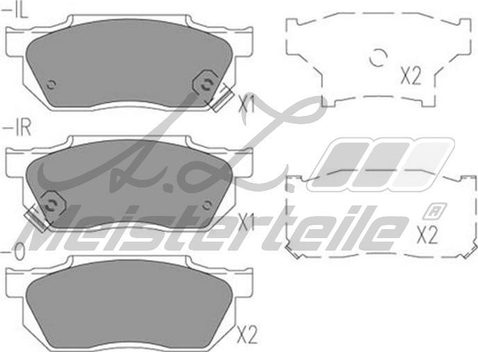 A.Z. Meisterteile AZMT-44-022-2282 - Kit de plaquettes de frein, frein à disque cwaw.fr