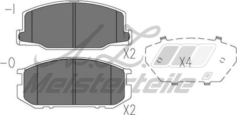 A.Z. Meisterteile AZMT-44-022-2239 - Kit de plaquettes de frein, frein à disque cwaw.fr