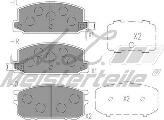 A.Z. Meisterteile AZMT-44-022-2237 - Kit de plaquettes de frein, frein à disque cwaw.fr