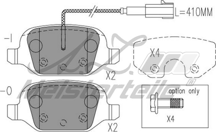 A.Z. Meisterteile AZMT-44-022-2229 - Kit de plaquettes de frein, frein à disque cwaw.fr