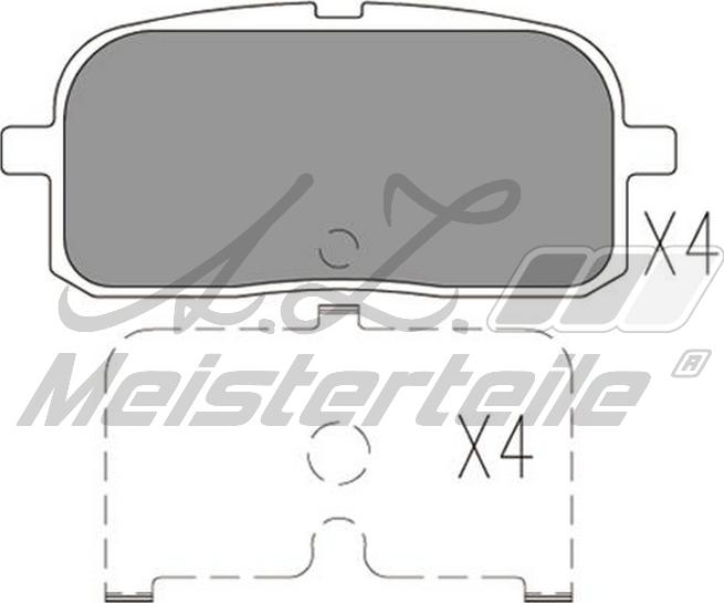 A.Z. Meisterteile AZMT-44-022-2279 - Kit de plaquettes de frein, frein à disque cwaw.fr