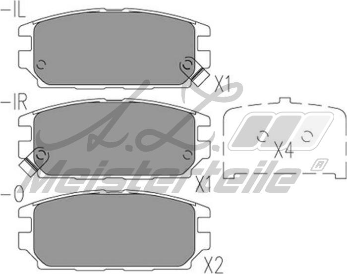 A.Z. Meisterteile AZMT-44-022-2274 - Kit de plaquettes de frein, frein à disque cwaw.fr