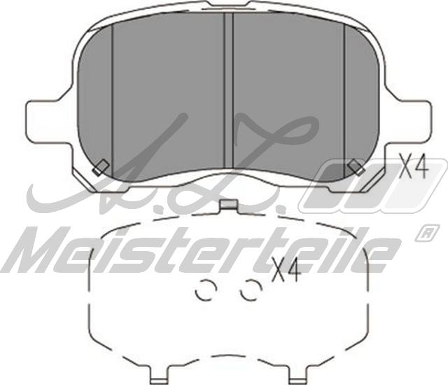 A.Z. Meisterteile AZMT-44-022-2276 - Kit de plaquettes de frein, frein à disque cwaw.fr