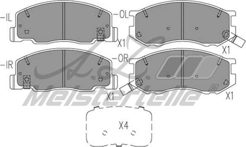 A.Z. Meisterteile AZMT-44-022-2271 - Kit de plaquettes de frein, frein à disque cwaw.fr