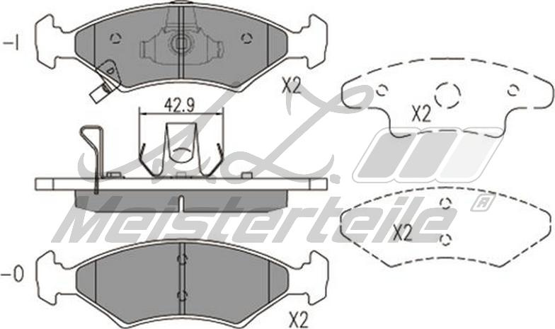 A.Z. Meisterteile AZMT-44-022-2278 - Kit de plaquettes de frein, frein à disque cwaw.fr