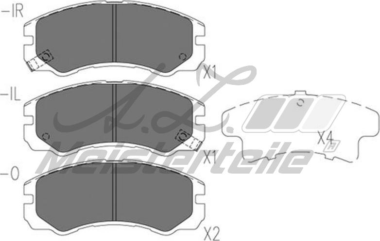 A.Z. Meisterteile AZMT-44-022-2272 - Kit de plaquettes de frein, frein à disque cwaw.fr