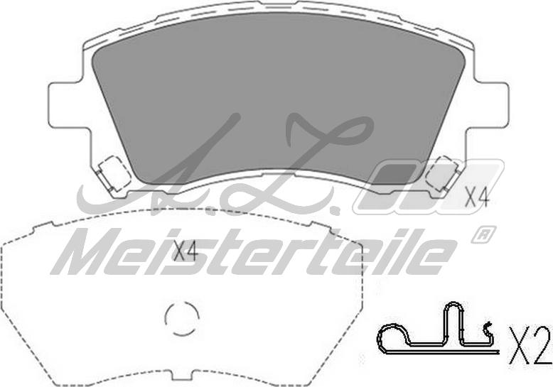 A.Z. Meisterteile AZMT-44-022-2277 - Kit de plaquettes de frein, frein à disque cwaw.fr