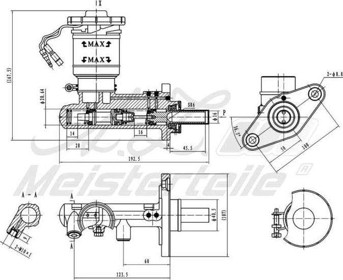 A.Z. Meisterteile AZMT-44-110-1076 - Maître-cylindre de frein cwaw.fr