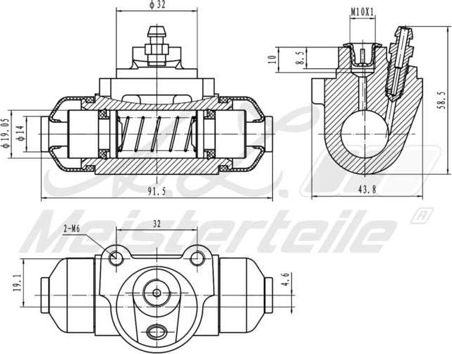 A.Z. Meisterteile AZMT-44-111-1094 - Cylindre de roue cwaw.fr