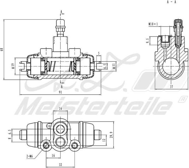 A.Z. Meisterteile AZMT-44-111-1086 - Cylindre de roue cwaw.fr