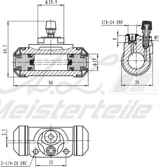 A.Z. Meisterteile AZMT-44-111-1112 - Cylindre de roue cwaw.fr