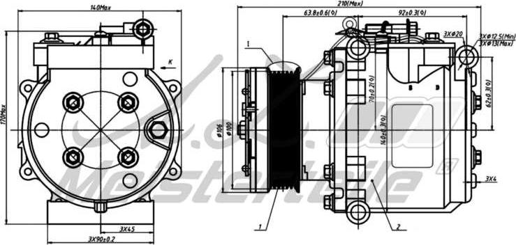 A.Z. Meisterteile AZMT-45-041-1044 - Compresseur, climatisation cwaw.fr