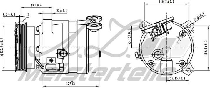 A.Z. Meisterteile AZMT-45-041-1055 - Compresseur, climatisation cwaw.fr