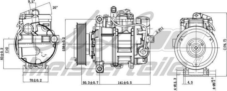 A.Z. Meisterteile AZMT-45-041-1058 - Compresseur, climatisation cwaw.fr