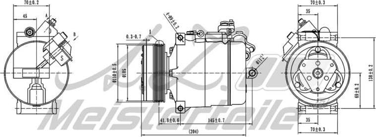 A.Z. Meisterteile AZMT-45-041-1019 - Compresseur, climatisation cwaw.fr