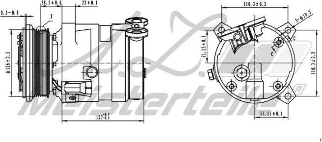 A.Z. Meisterteile AZMT-45-041-1038 - Compresseur, climatisation cwaw.fr