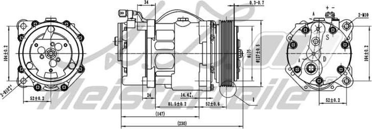 A.Z. Meisterteile AZMT-45-041-1037 - Compresseur, climatisation cwaw.fr