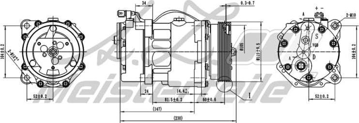 A.Z. Meisterteile AZMT-45-041-1022 - Compresseur, climatisation cwaw.fr