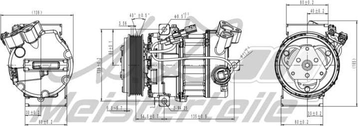 A.Z. Meisterteile AZMT-45-041-1105 - Compresseur, climatisation cwaw.fr