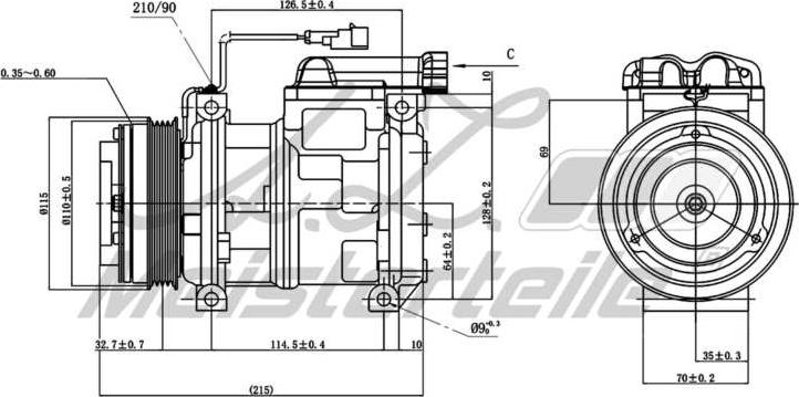 A.Z. Meisterteile AZMT-45-041-1116 - Compresseur, climatisation cwaw.fr