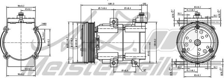 A.Z. Meisterteile AZMT-45-041-1118 - Compresseur, climatisation cwaw.fr