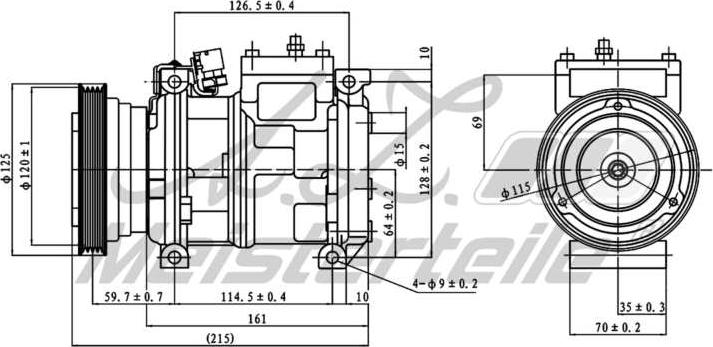 A.Z. Meisterteile AZMT-45-041-1117 - Compresseur, climatisation cwaw.fr