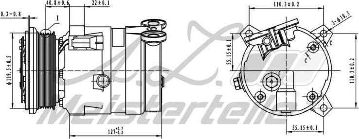 A.Z. Meisterteile AZMT-45-041-1134 - Compresseur, climatisation cwaw.fr