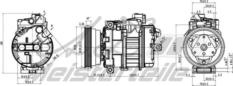 A.Z. Meisterteile AZMT-45-041-1136 - Compresseur, climatisation cwaw.fr