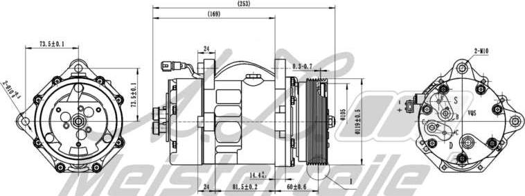 A.Z. Meisterteile AZMT-45-041-1121 - Compresseur, climatisation cwaw.fr