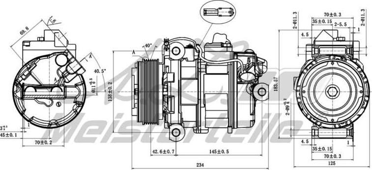 A.Z. Meisterteile AZMT-45-041-1123 - Compresseur, climatisation cwaw.fr