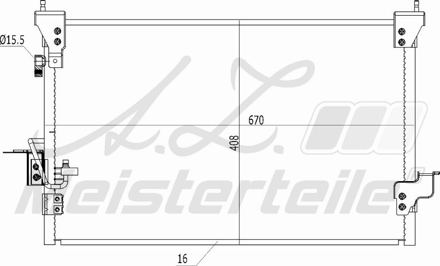 A.Z. Meisterteile AZMT-45-030-1411 - Condensateur, climatisation cwaw.fr