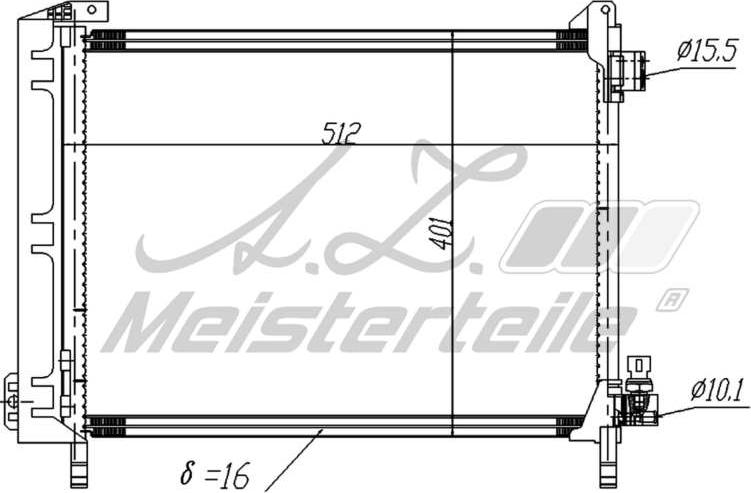 A.Z. Meisterteile AZMT-45-030-1658 - Condensateur, climatisation cwaw.fr