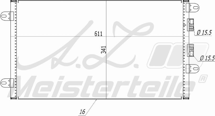 A.Z. Meisterteile AZMT-45-030-1368 - Condensateur, climatisation cwaw.fr