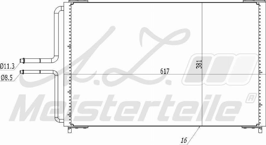 A.Z. Meisterteile AZMT-45-030-1363 - Condensateur, climatisation cwaw.fr