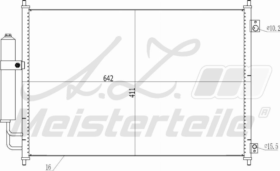 A.Z. Meisterteile AZMT-45-030-1258 - Condensateur, climatisation cwaw.fr