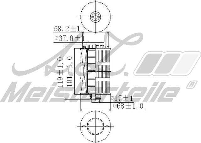 A.Z. Meisterteile AZMT-41-040-1341 - Filtre à huile cwaw.fr