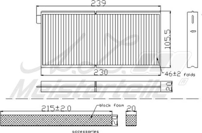 A.Z. Meisterteile AZMT-41-010-1459 - Filtre, air de l'habitacle cwaw.fr