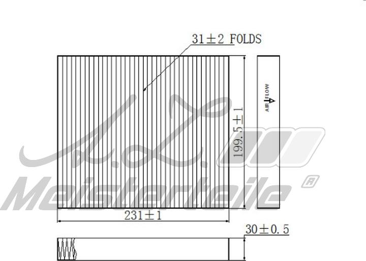 A.Z. Meisterteile AZMT-41-010-1549 - Filtre, air de l'habitacle cwaw.fr