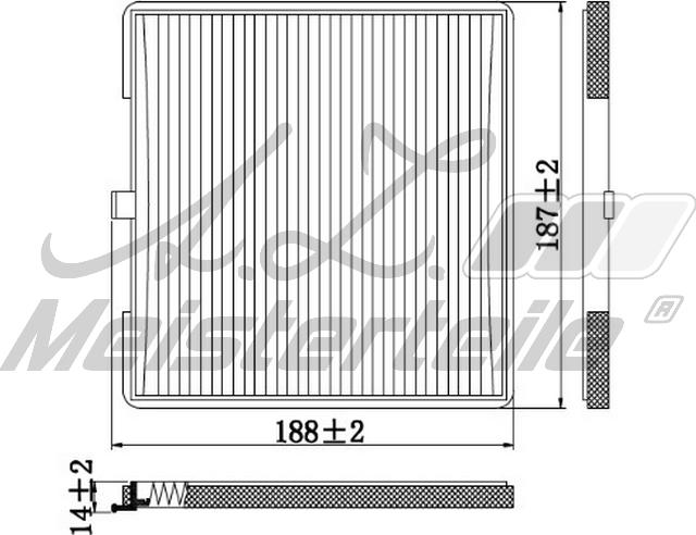 A.Z. Meisterteile AZMT-41-010-1558 - Filtre, air de l'habitacle cwaw.fr