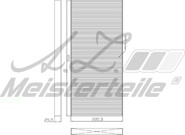 A.Z. Meisterteile AZMT-41-010-1504 - Filtre, air de l'habitacle cwaw.fr