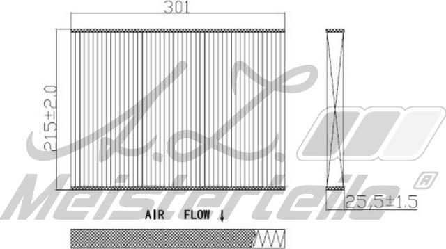 A.Z. Meisterteile AZMT-41-010-1515 - Filtre, air de l'habitacle cwaw.fr