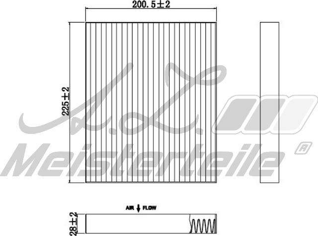 A.Z. Meisterteile AZMT-41-010-1511 - Filtre, air de l'habitacle cwaw.fr