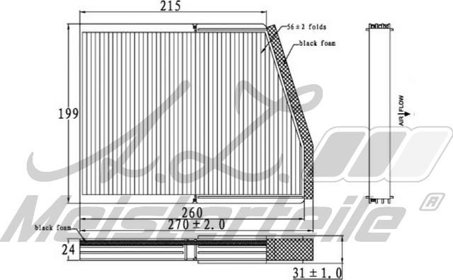 A.Z. Meisterteile AZMT-41-010-1513 - Filtre, air de l'habitacle cwaw.fr