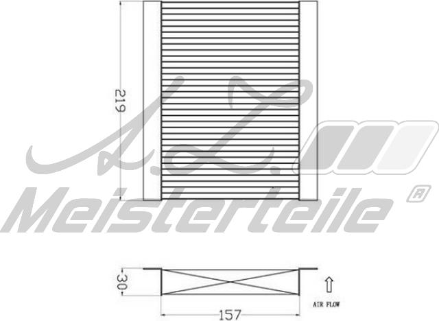 A.Z. Meisterteile AZMT-41-010-1581 - Filtre, air de l'habitacle cwaw.fr