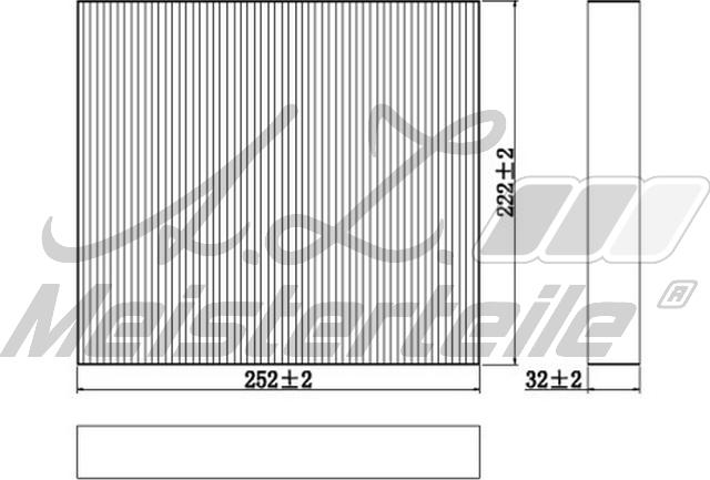 A.Z. Meisterteile AZMT-41-010-1530 - Filtre, air de l'habitacle cwaw.fr