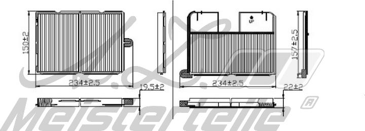 A.Z. Meisterteile AZMT-41-010-1523 - Filtre, air de l'habitacle cwaw.fr